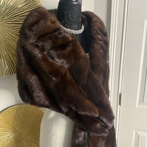 **Vintage Mink Fur in Cocoa Brown**